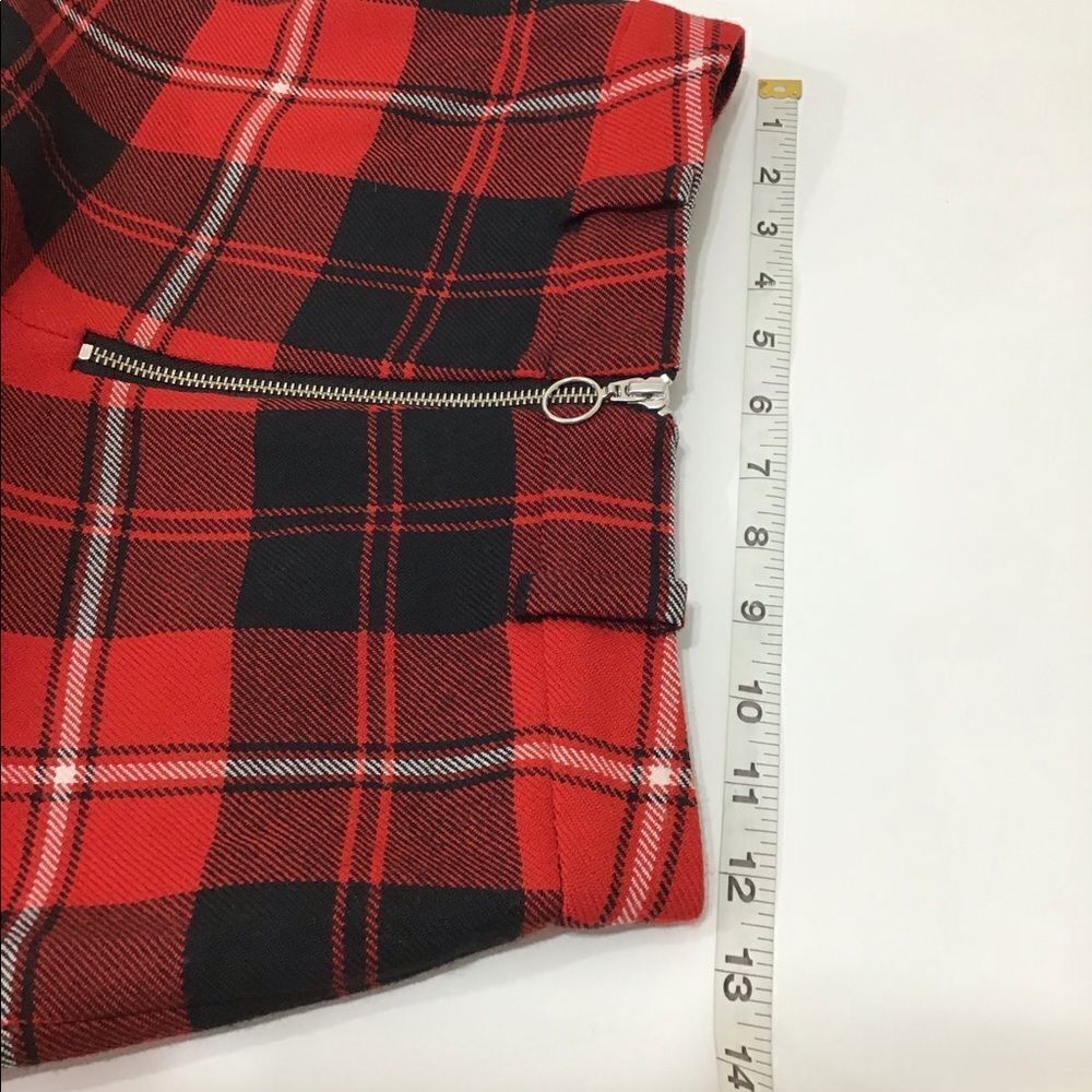 Dilara Findikoglu Mason Red Trousers Tartan Plaid Wool Trousers Size Medium — image 6 of 8